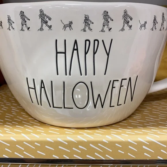 Rae Dunn Happy Halloween Batter Bowl White Ceramic - Brand New - Picture 3 of 9